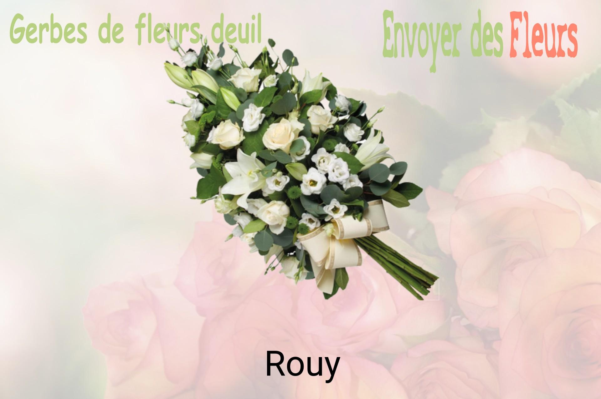 Gerbe de fleurs de deuil livrée à Rouy